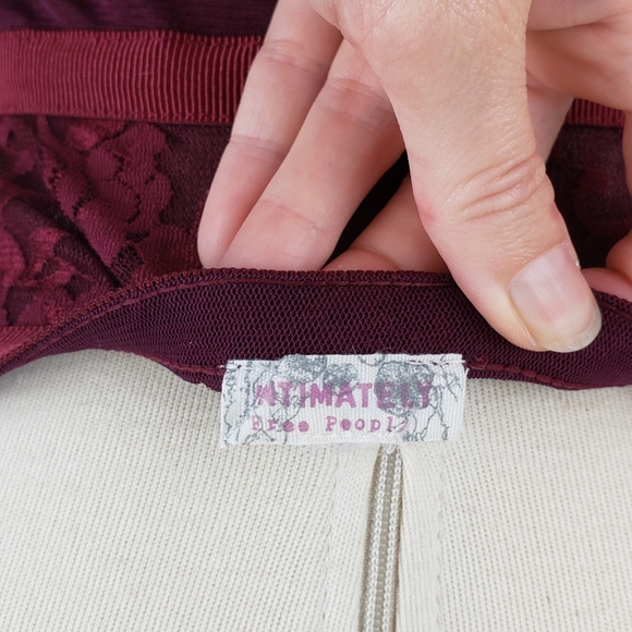 Free People Maroon Sheer Dress - Picture 6 of 6